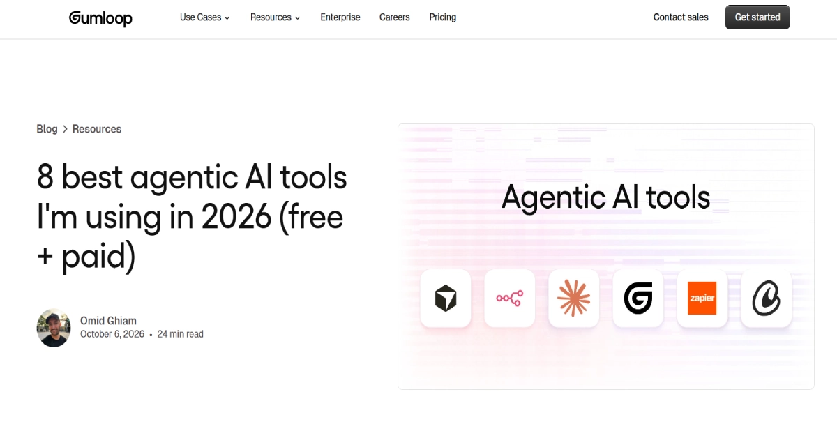 Gumloop AI agents and automation features for business research and data processing